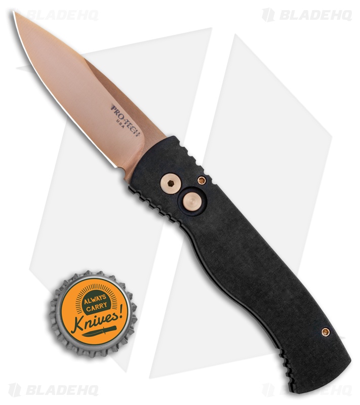 Pro-Tech TR-2 Tactical Response 2 Automatic Knife Black  (3" Rose Gold)
